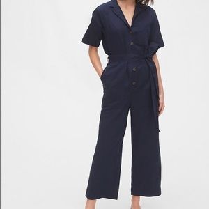 Linen Utility Jumpsuit